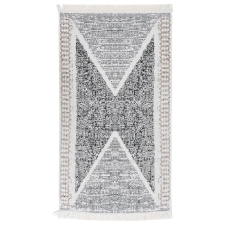 Alfombra de algodón negra y gris 120x180 cm de vidaXL, Alfombras - Ref: Foro24-340090, Precio: 37,20 €, Descuento: %