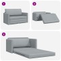 Sofá cama 2-en-1 gris claro 124x71x78 cm Tela