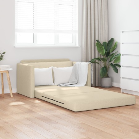 Sofá cama 2 en 1 Crema 124x71x78 cm Tela by , Sofas - Ref: Foro24-4106697, Price: 194,01 €, Discount: %