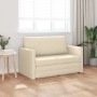 Sofá cama 2 en 1 Crema 124x71x78 cm Tela