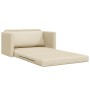 Sofá cama 2 en 1 Crema 124x71x78 cm Tela