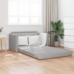 Sofá Cama de Piso 2 en 1 Gris Claro 124x71x78 cm Tela de by , Sofas - Ref: Foro24-4106700, Price: 196,72 €, Discount: %