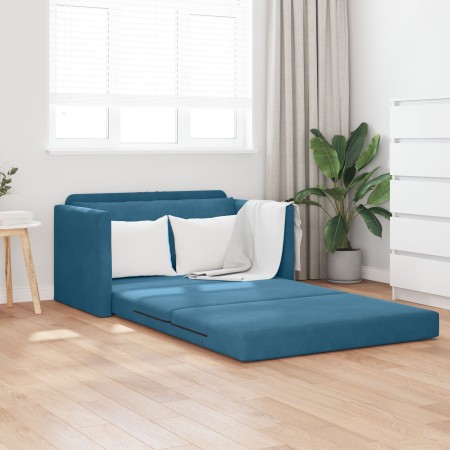 Sofá de Piso Cama 2 en 1 Azul 124x204x61 cm Terciopelo | Foro24.es | Tu tienda online para hogar, jardín y más Foro24.es