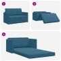 Sofá de Piso Cama 2 en 1 Azul 124x204x61 cm Terciopelo | Foro24.es | Tu tienda online para hogar, jardín y más Foro24.es