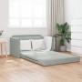 Sofá Cama 2-en-1 Gris Claro 124x204x61 cm de Terciopelo by , Sofas - Ref: Foro24-4106702, Price: 193,66 €, Discount: %