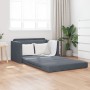 Sofá cama de suelo 2 en 1 Gris oscuro 124x204x61 cm Terciopelo