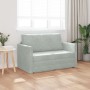 Sofá Cama 2-en-1 Gris Claro 124x204x61 cm de Terciopelo by , Sofas - Ref: Foro24-4106702, Price: 193,66 €, Discount: %