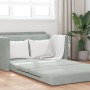 Sofá Cama 2-en-1 Gris Claro 124x204x61 cm de Terciopelo