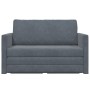 Sofá cama de suelo 2 en 1 Gris oscuro 124x204x61 cm Terciopelo