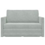 Sofá Cama 2-en-1 Gris Claro 124x204x61 cm de Terciopelo by , Sofas - Ref: Foro24-4106702, Price: 193,66 €, Discount: %
