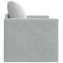 Sofá Cama 2-en-1 Gris Claro 124x204x61 cm de Terciopelo by , Sofas - Ref: Foro24-4106702, Price: 193,66 €, Discount: %