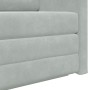 Sofá Cama 2-en-1 Gris Claro 124x204x61 cm de Terciopelo by , Sofas - Ref: Foro24-4106702, Price: 193,66 €, Discount: %