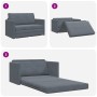 Sofá cama de suelo 2 en 1 Gris oscuro 124x204x61 cm Terciopelo by , Sofas - Ref: Foro24-4106703, Price: 193,66 €, Discount: %