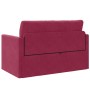 Sofá Cama de Piso 2-en-1 Vino Rojo 124x204x61 cm Terciopelo by , Sofas - Ref: Foro24-4106705, Price: 189,23 €, Discount: %
