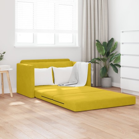 Sofá de Piso Cama 2-en-1 Amarillo 124x204x61 cm Terciopelo | Foro24.es | Tu tienda online para hogar, jardín y más Foro24.es