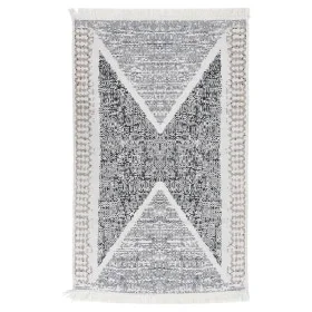 Schwarzer und grauer Baumwollteppich 160x230 cm von vidaXL, Teppiche - Ref: Foro24-340091, Preis: 53,58 €, Rabatt: %