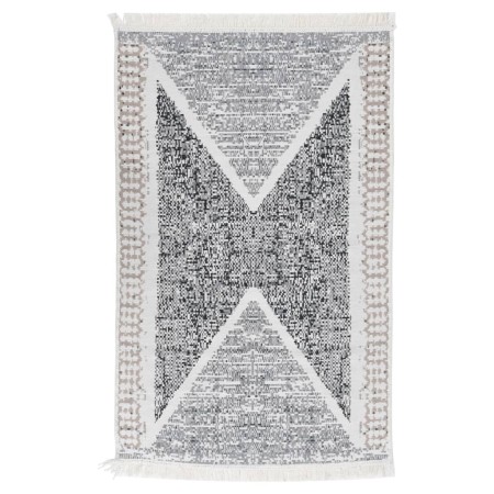 Schwarzer und grauer Baumwollteppich 160x230 cm von vidaXL, Teppiche - Ref: Foro24-340091, Preis: 54,47 €, Rabatt: %