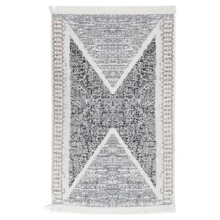Schwarzer und grauer Baumwollteppich 160x230 cm von vidaXL, Teppiche - Ref: Foro24-340091, Preis: 53,58 €, Rabatt: %