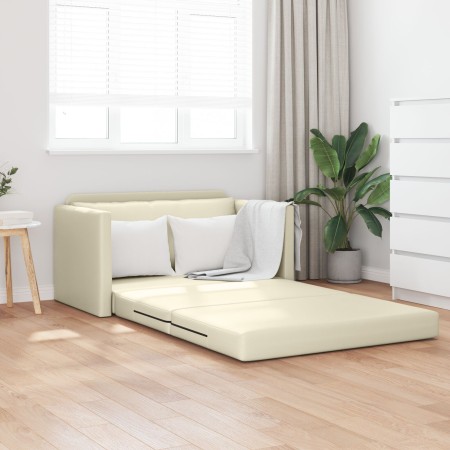 Sofá cama 2 en 1 Crema 124x71x78 cm de piel sintética | Foro24.es | Tu tienda online para hogar, jardín y más Foro24.es