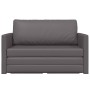 Sofá cama 2 en 1 gris 124x71x78 cm de cuero artificial