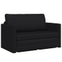 Sofá de piso cama 2 en 1 negro 124x71x78 cm cuero sintético