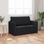Sofá de piso cama 2 en 1 negro 124x71x78 cm cuero sintético