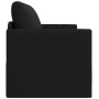 Sofá de piso cama 2 en 1 negro 124x71x78 cm cuero sintético