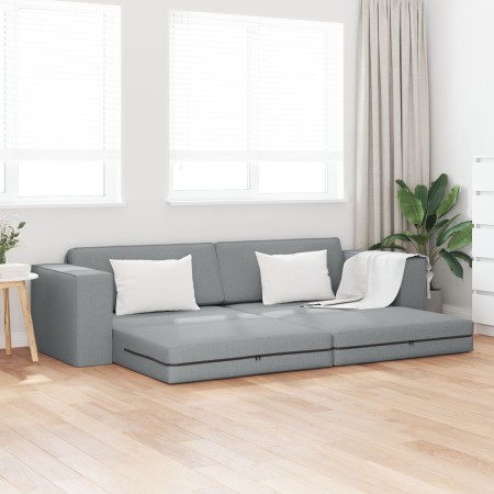 Sofá Cama de Piso 2 en 1 Gris Claro 245x150x60.5 cm Tela | Foro24.es | Tu tienda online para hogar, jardín y más Foro24.es