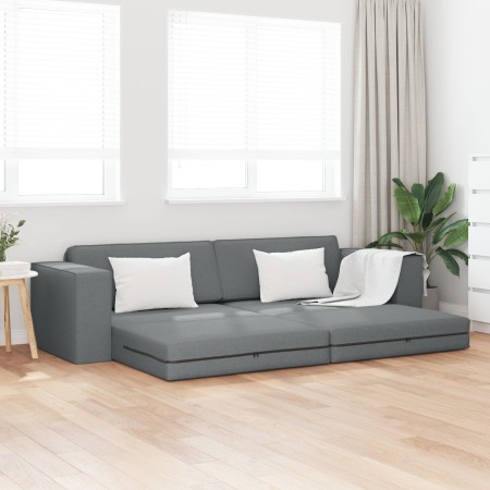 Sofá Cama de Suelo 2-en-1 Gris Oscuro 245x150x60.5 cm Tela von , Sofas - Ref: Foro24-4106716, Preis: 284,51 €, Rabatt: %