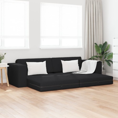 Sofá Cama de Suelo 2 en 1 Negro 245x150x60.5 cm Tela von , Sofas - Ref: Foro24-4106717, Preis: 284,51 €, Rabatt: %