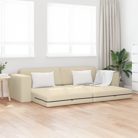 Sofá cama de suelo 2 en 1 Crema 245x150x60.5 cm Tela by , Sofas - Ref: Foro24-4106721, Price: 284,51 €, Discount: %