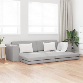 Sofá cama de suelo 2 en 1 gris nublado