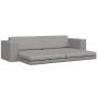 Sofá cama de suelo 2 en 1 gris nublado 245x150x60.5 cm Tela