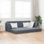 Sofá Cama de Piso 2 en 1 Gris Oscuro 213x144x60 cm Terciopelo by , Sofas - Ref: Foro24-4106727, Price: 281,99 €, Discount: %