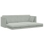Sofá Cama 2 en 1 Gris Claro 213x144x60 cm de Terciopelo by , Sofas - Ref: Foro24-4106726, Price: 281,99 €, Discount: %