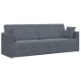 Sofá Cama de Piso 2 en 1 Gris Oscuro 213x144x60 cm Terciopelo by , Sofas - Ref: Foro24-4106727, Price: 281,99 €, Discount: %