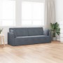 Sofá Cama de Piso 2 en 1 Gris Oscuro 213x144x60 cm Terciopelo