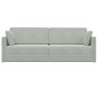 Sofá Cama 2 en 1 Gris Claro 213x144x60 cm de Terciopelo by , Sofas - Ref: Foro24-4106726, Price: 281,99 €, Discount: %