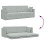 Sofá Cama 2 en 1 Gris Claro 213x144x60 cm de Terciopelo by , Sofas - Ref: Foro24-4106726, Price: 281,99 €, Discount: %