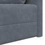 Sofá Cama de Piso 2 en 1 Gris Oscuro 213x144x60 cm Terciopelo
