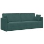 Sofá Cama 2 en 1 Verde Oscuro 213x144x60 cm de Terciopelo