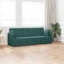 Sofá Cama 2 en 1 Verde Oscuro 213x144x60 cm de Terciopelo de , Sofás - Ref: Foro24-4106728, Precio: 276,96 €, Descuento: %