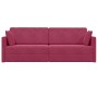Sofá Cama 2 en 1 Rojo Vino 213x144x60 cm Terciopelo