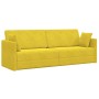 Sofá Cama 2-en-1 Amarillo 213x144x60 cm Terciopelo | Foro24.es | Tu tienda online para hogar, jardín y más Foro24.es