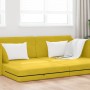 Sofá Cama 2-en-1 Amarillo 213x144x60 cm Terciopelo