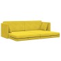Sofá Cama 2-en-1 Amarillo 213x144x60 cm Terciopelo | Foro24.es | Tu tienda online para hogar, jardín y más Foro24.es