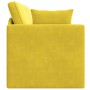 Sofá Cama 2-en-1 Amarillo 213x144x60 cm Terciopelo