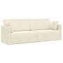 Sofá Cama 2 en 1 Crema 213x144x60 cm Terciopelo