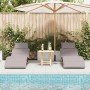 Tumbonas con cojines 2 pcs color taupe, de madera maciza de acacia by , Loungers - Ref: Foro24-4107098, Price: 260,13 €, Disc...