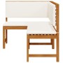 Banco de Jardín Esquinero con Cojines 140x100x91 cm de Madera